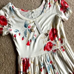 White Floral Maxi Dress